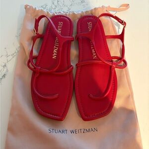 Stuart Weitzman Vibrant Red Sandals